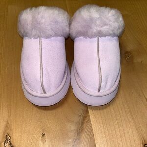 Ugg Women's Disquette Slip On Platform Flats Slippers US 6 Lavender Fog